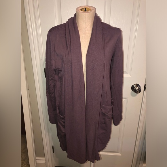 Soma Women's Deep Purple Cardigan Sweater - Picture 2 of 8